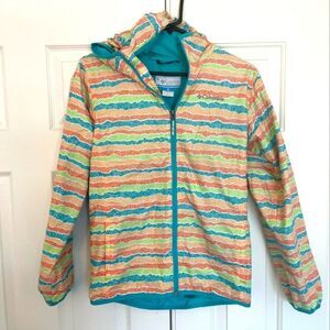 Colorful Columbia Jacket Windbreaker Youth Large 100%‎ Polyester